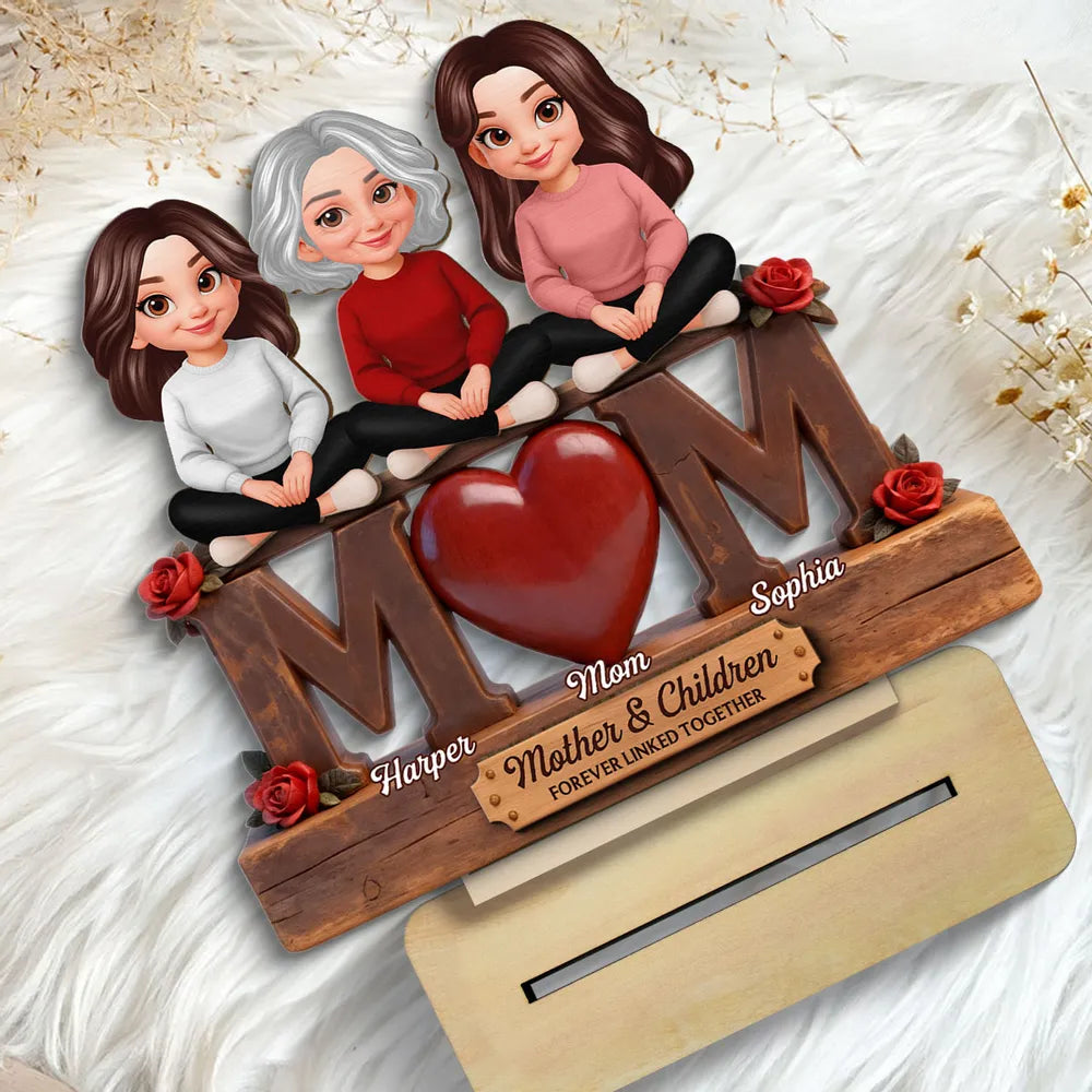 Personalized Mother and Daughters Figurine - Sentimental Gift for Family Bonding Plaque MagicInPrints