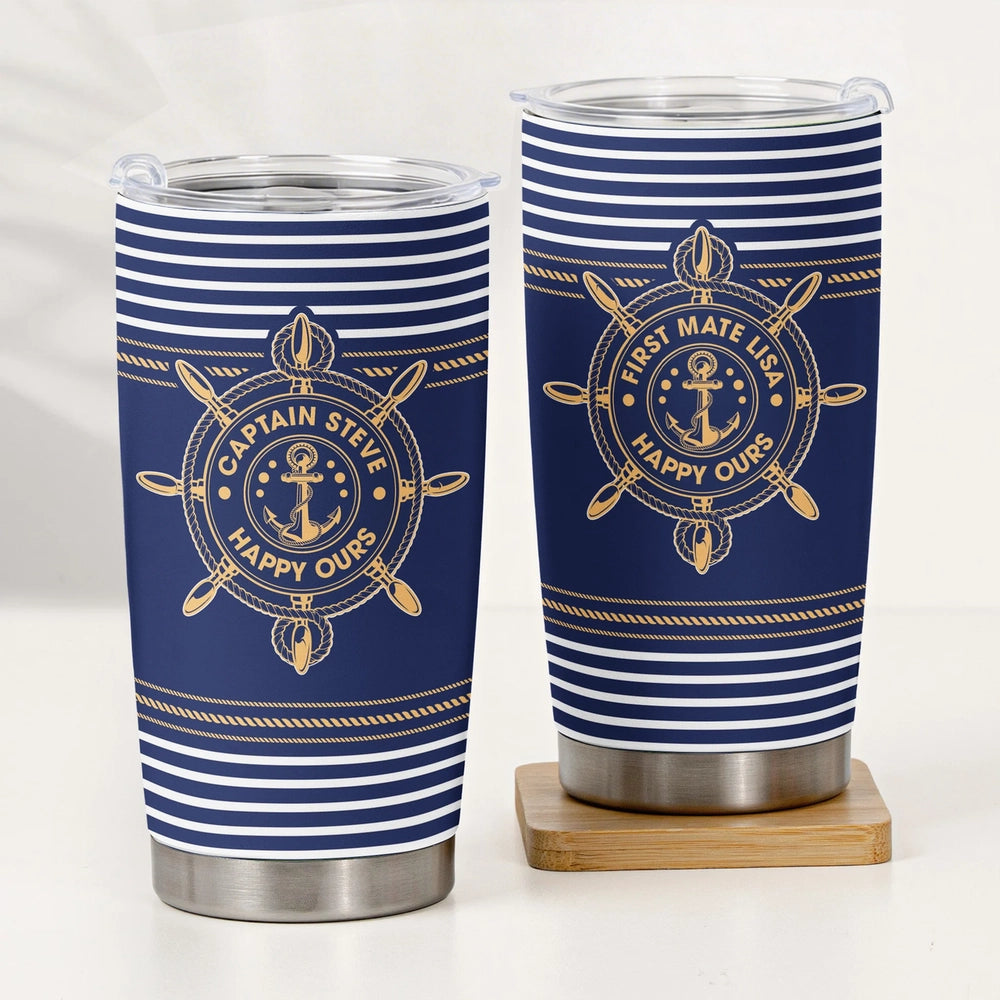 Personalized Nautical Tumbler for Boating Enthusiasts - Custom Captain Gift Cup MagicInPrints