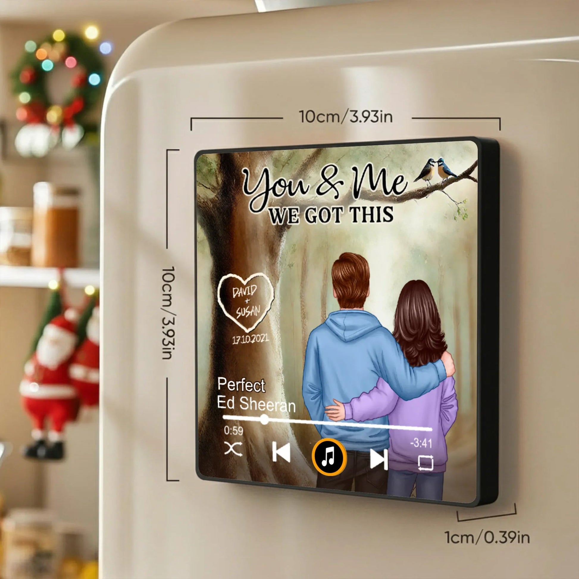 Personalized Music Plaque for Couples - Romantic Gift for Anniversaries Fridge Magnet MagicInPrints