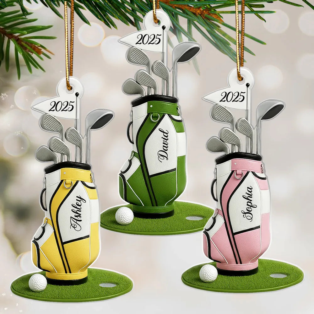 Personalized Golf Bag Christmas Ornament for Golf Lovers - Holiday Keepsake 2026 Ornament MagicInPrints
