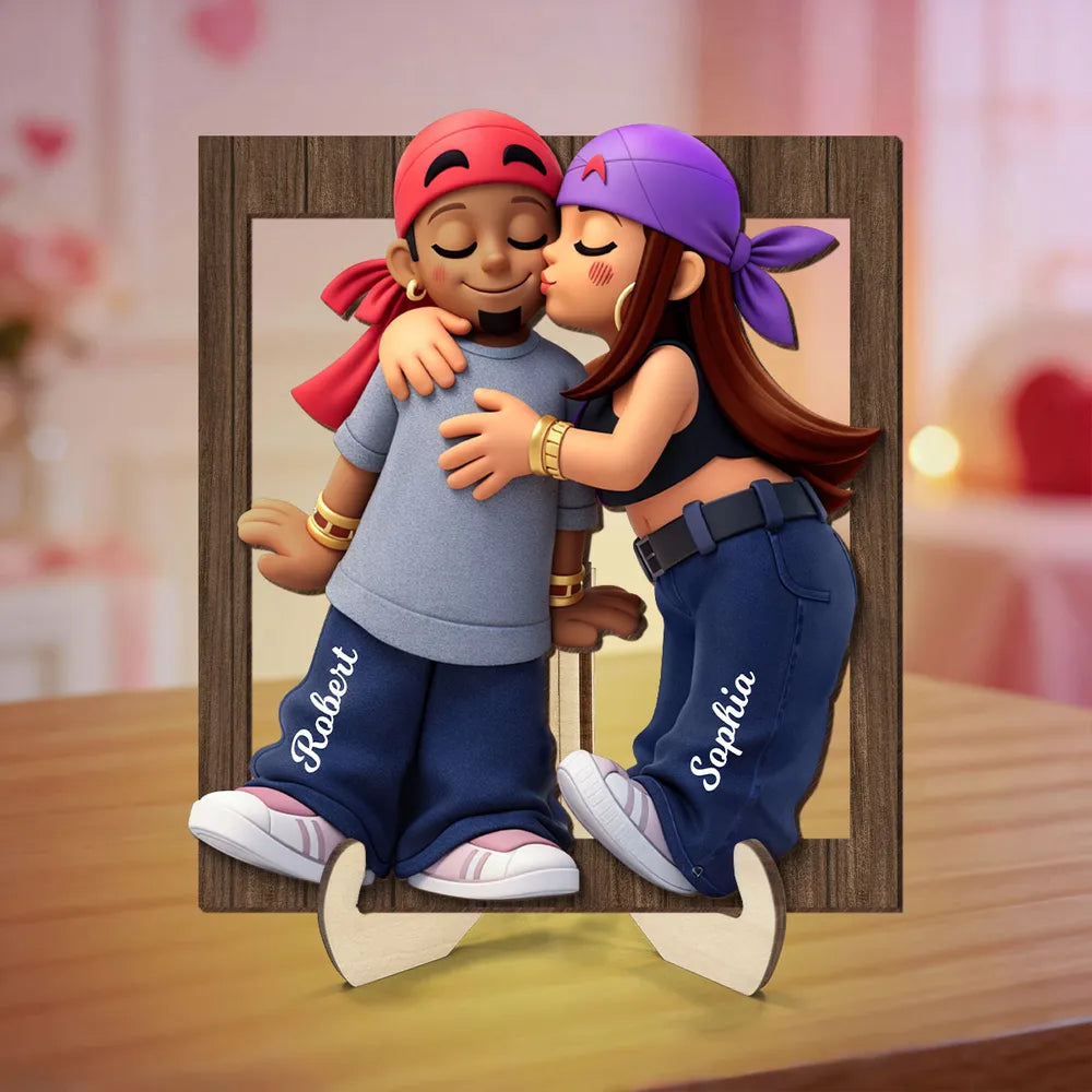 Personalized Couple Figurine with Names - Romantic Gift for Home Decor Plaque MagicInPrints