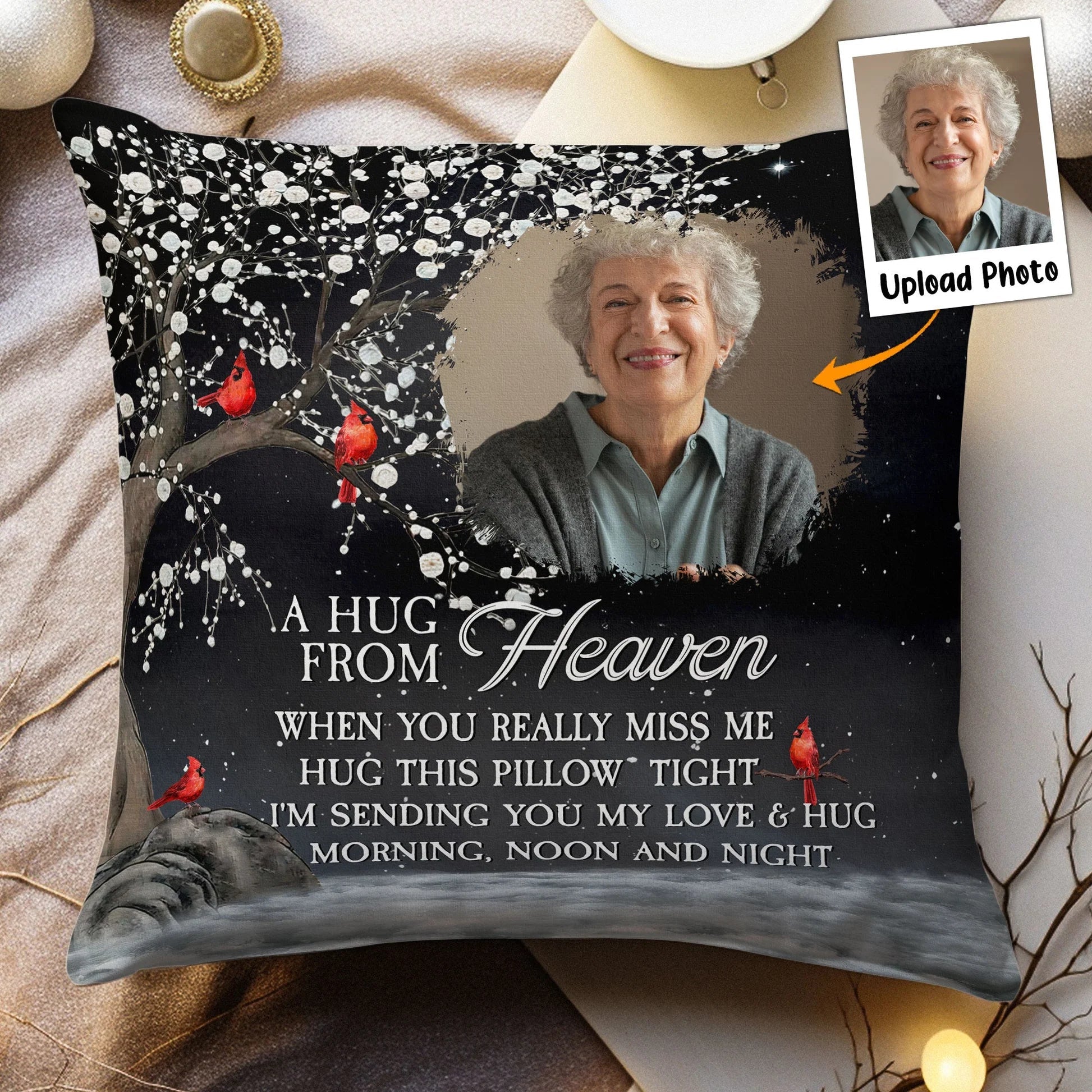Custom Photo Memorial Pillow for Loved Ones - Sentimental Keepsake Gift Pillow or Blanket MagicInPrints