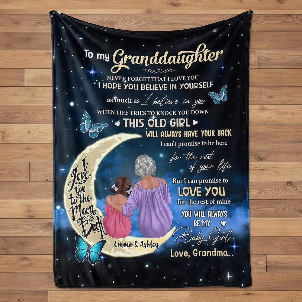 Personalized Granddaughter Blanket - Sentimental Gift for Christmas Pillow or Blanket MagicInPrints