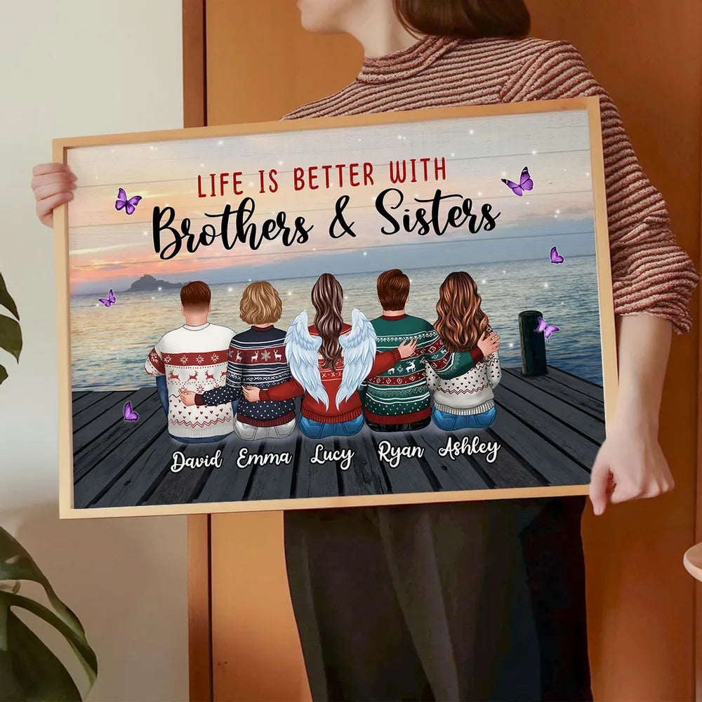Personalized Sibling Canvas Art for Family - Sentimental Gift for Home Decor Poster or Canvas MagicInPrints