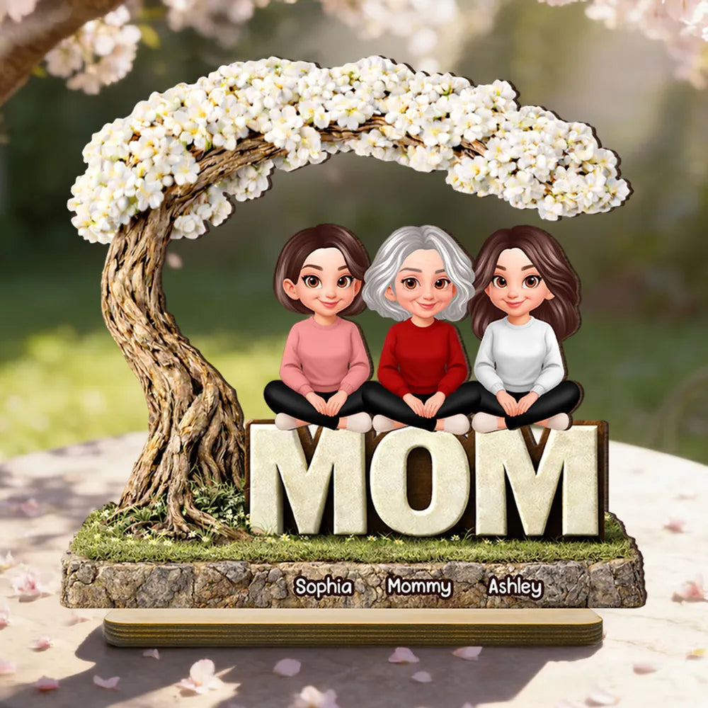 Personalized Family Tree Mom Figurine Gift - Mother's Day Keepsake Plaque MagicInPrints
