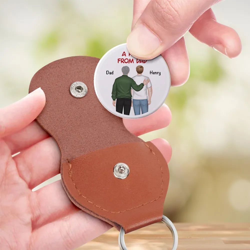 Personalized Keychain for Son - Heartfelt Message from Dad Keychain MagicInPrints