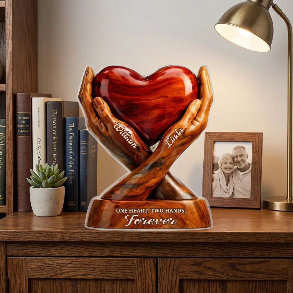 Personalized Heart Sculpture for Couples - Romantic Home Decor Gift Plaque MagicInPrints