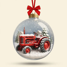 Load image into Gallery viewer, Personalized Tractor Ornament - The Perfect Gift for Farmers Ornament PopCulturePrints
