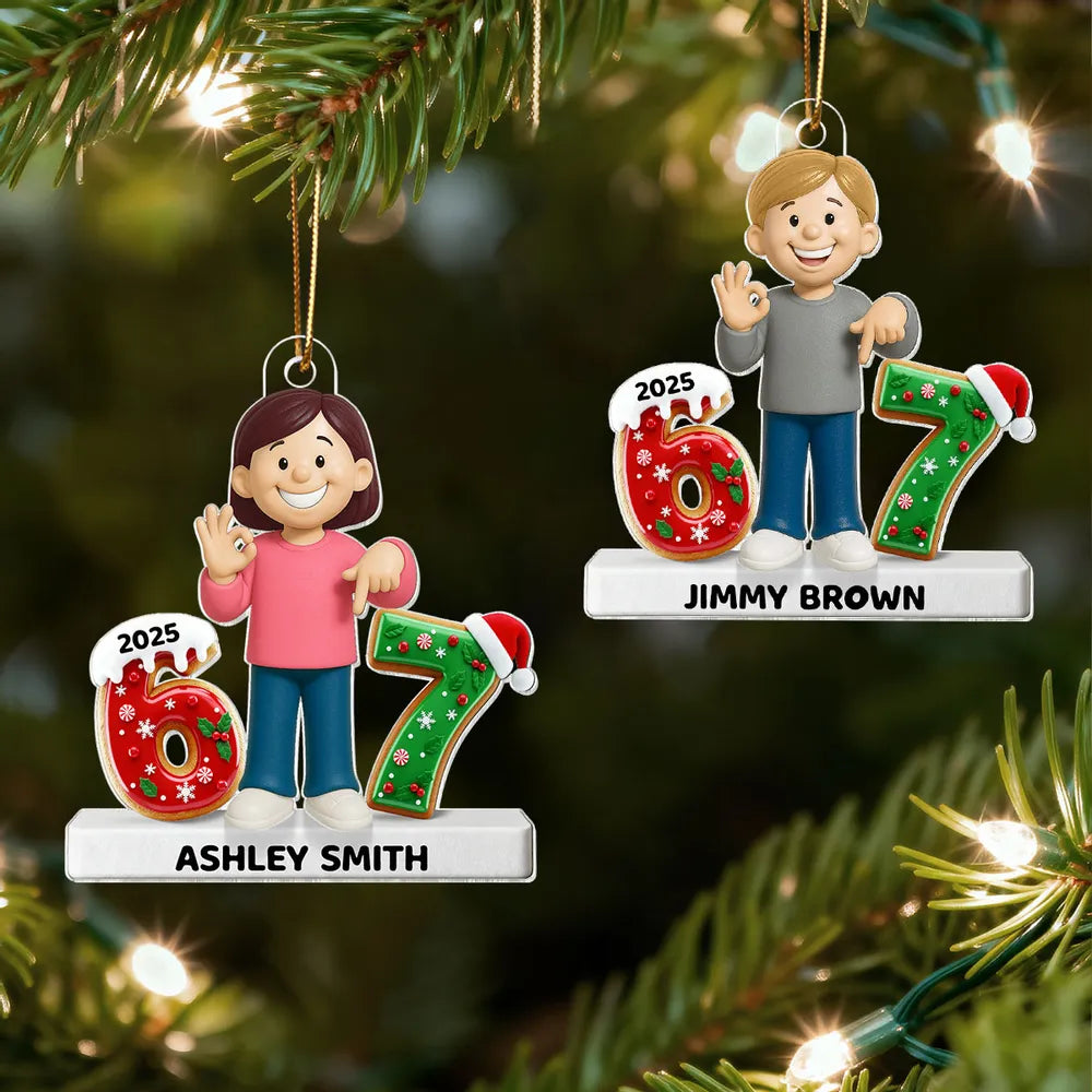 Personalized Boy Christmas Ornament 2025 - Custom Name Holiday Decoration Ornament MagicInPrints