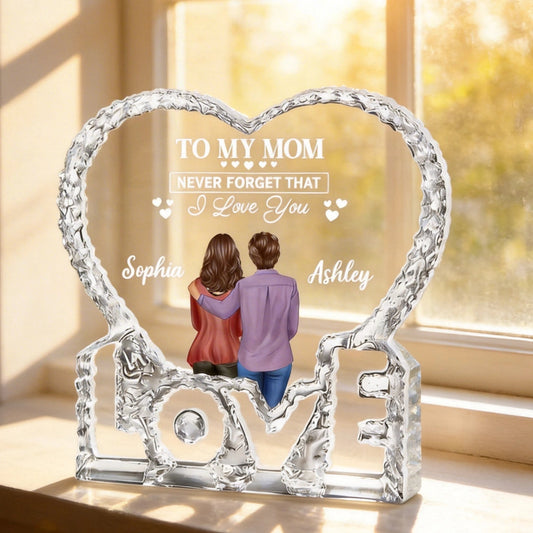 Personalized Heart-Shaped Acrylic Plaque for Mom - Sentimental Gift for Mother's Day Plaque MagicInPrints