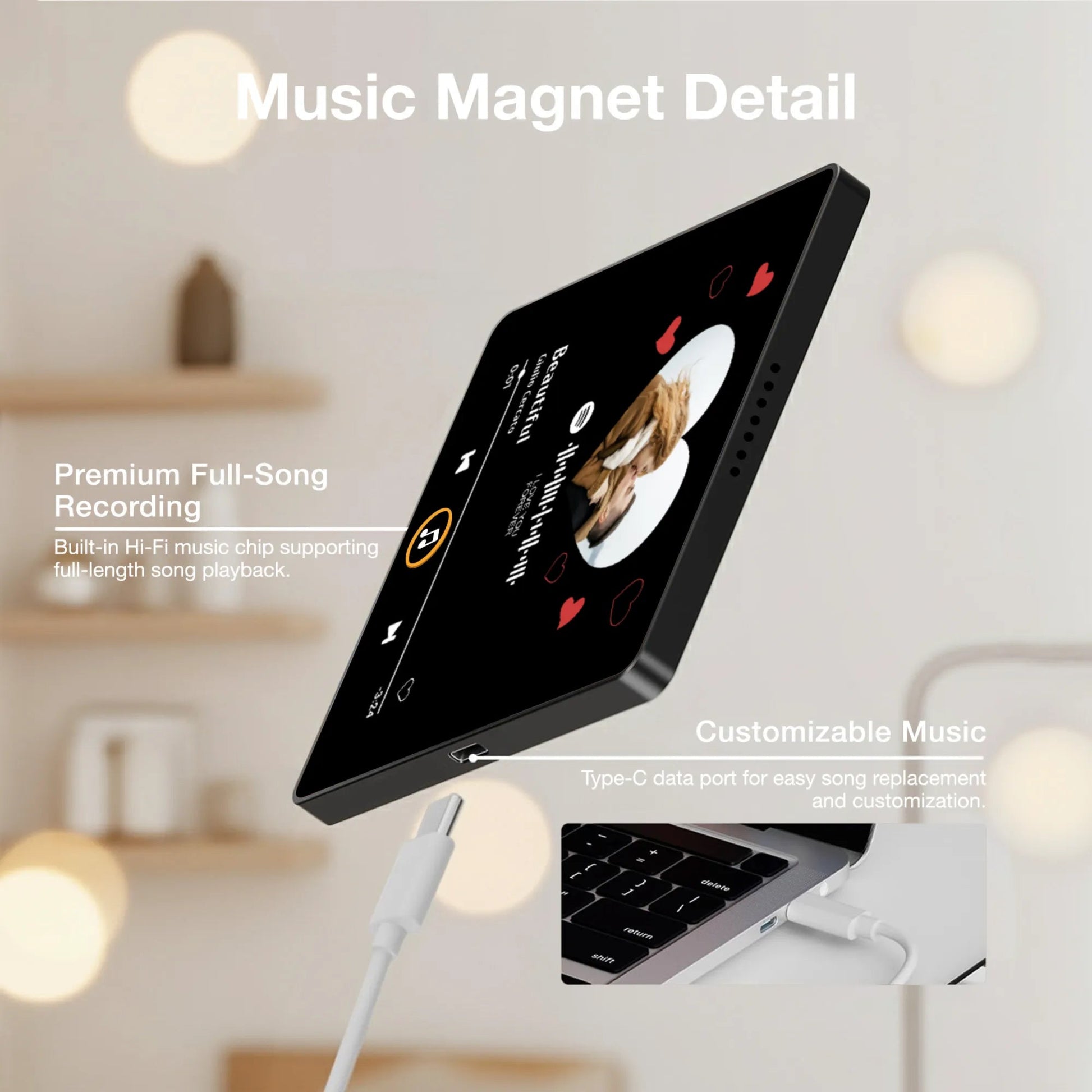 Custom Spotify Music Plaque for Couples - Romantic Gift for Christmas Fridge Magnet MagicInPrints
