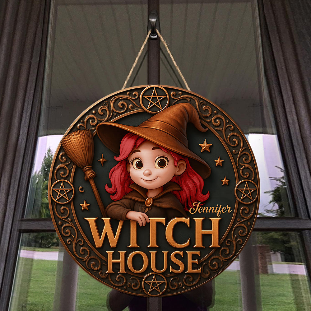 Witch House Wood Sign - Personalized Gifts For Witch Lovers Wood Sign MagicInPrints