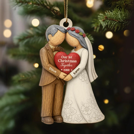 Personalized Couple Christmas Ornament - First Christmas Together Keepsake Ornament MagicInPrints