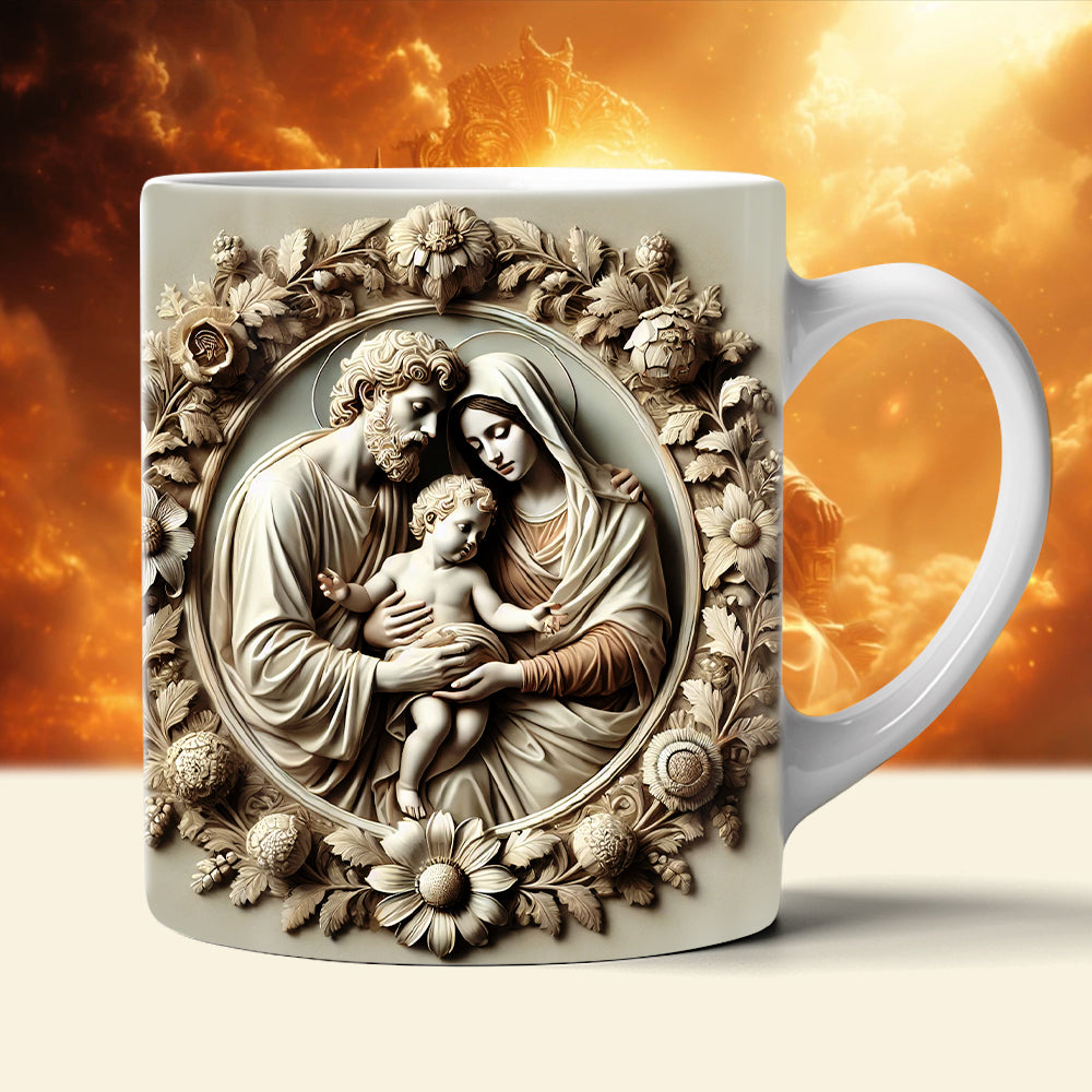 Divine Family Edge To Edge Mug - Perfect Gift for Jesus Lovers Coffee Mug PopCulturePrints