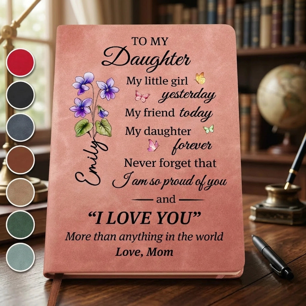 Personalized Leather Journal for Daughter - Sentimental Gift from Mom Stationery MagicInPrints