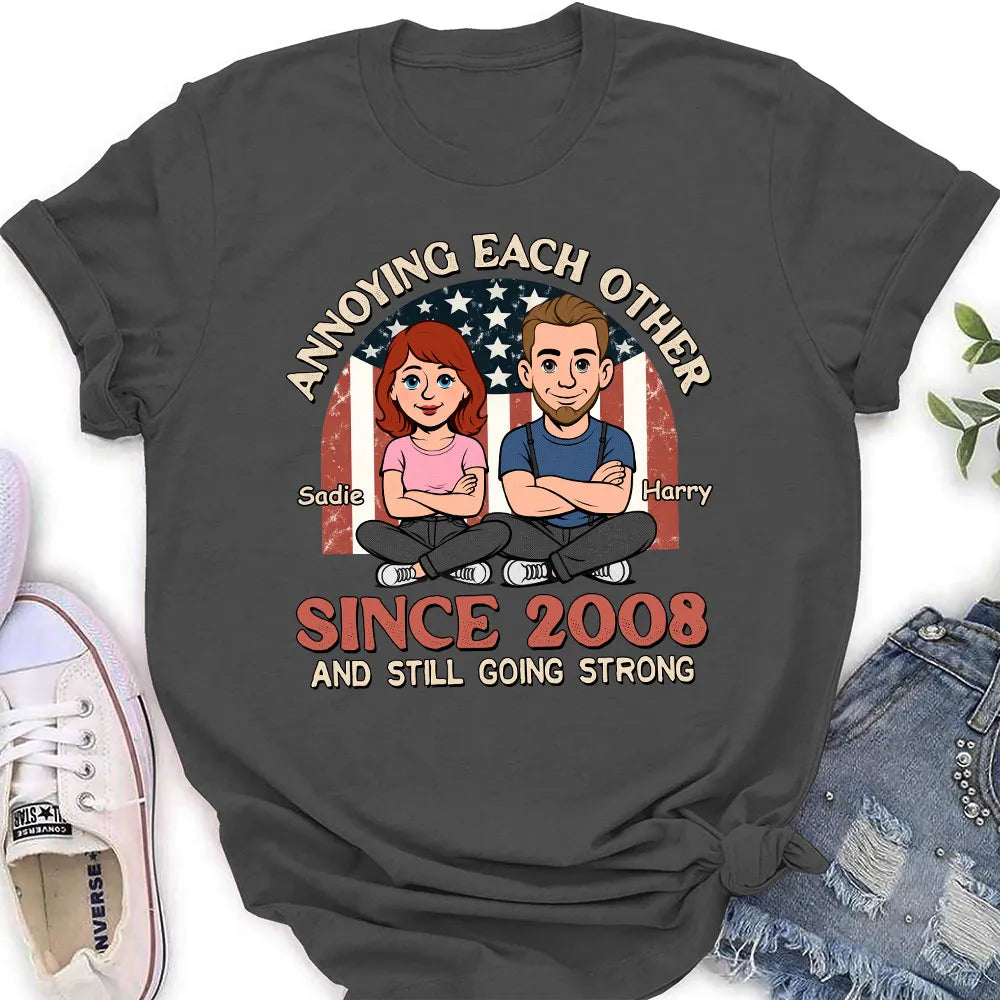 Custom Cartoon Couple T-Shirt for Anniversary - Funny Gift Since 1989 Cloth MagicInPrints