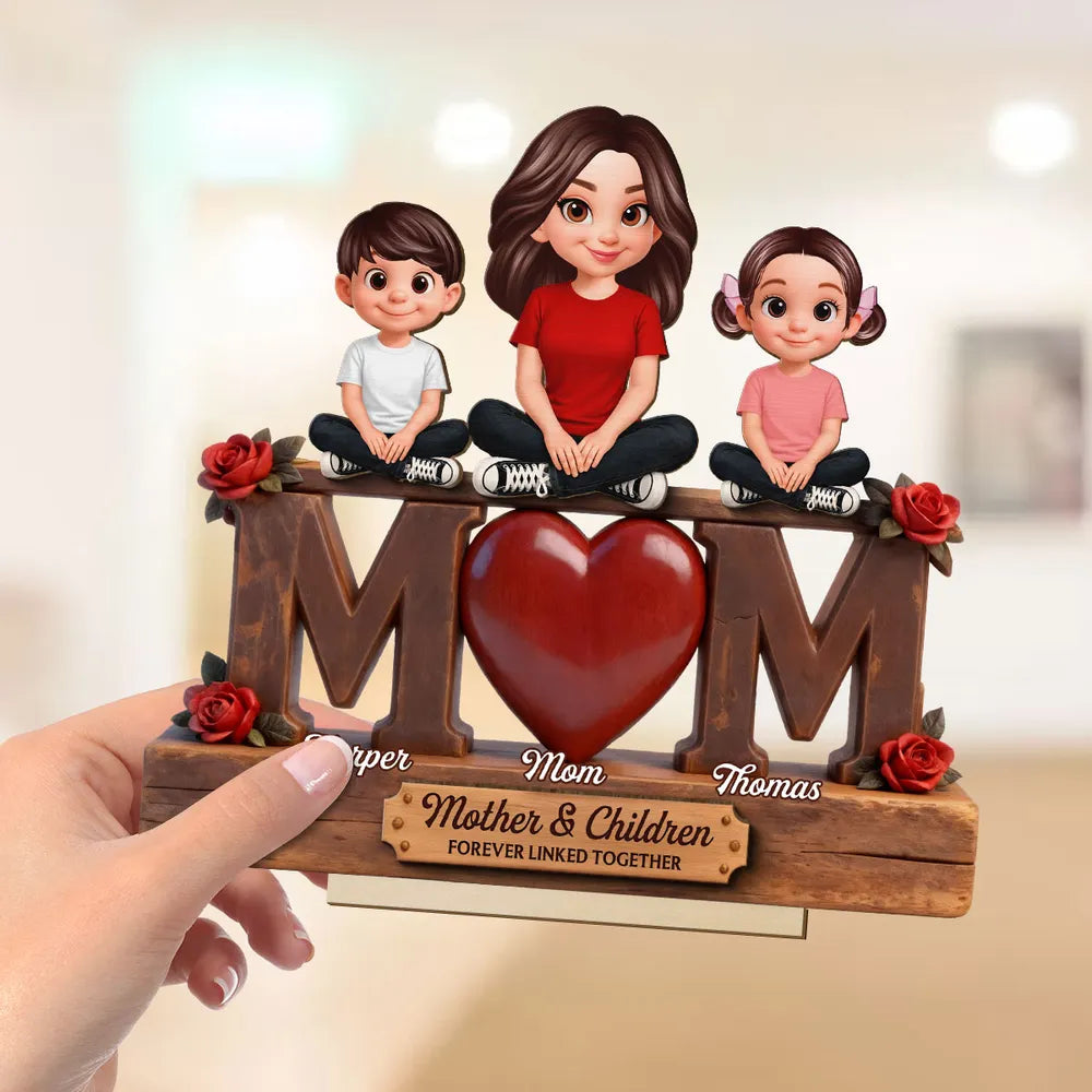 Personalized Mother & Daughters Figurine - Sentimental Gift for Family Plaque MagicInPrints