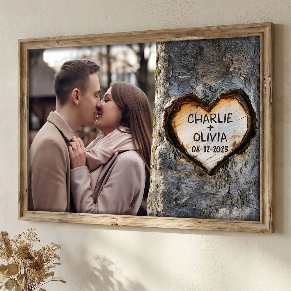 Personalized Couple Photo Canvas Print for Anniversary - Romantic Gift Poster or Canvas MagicInPrints