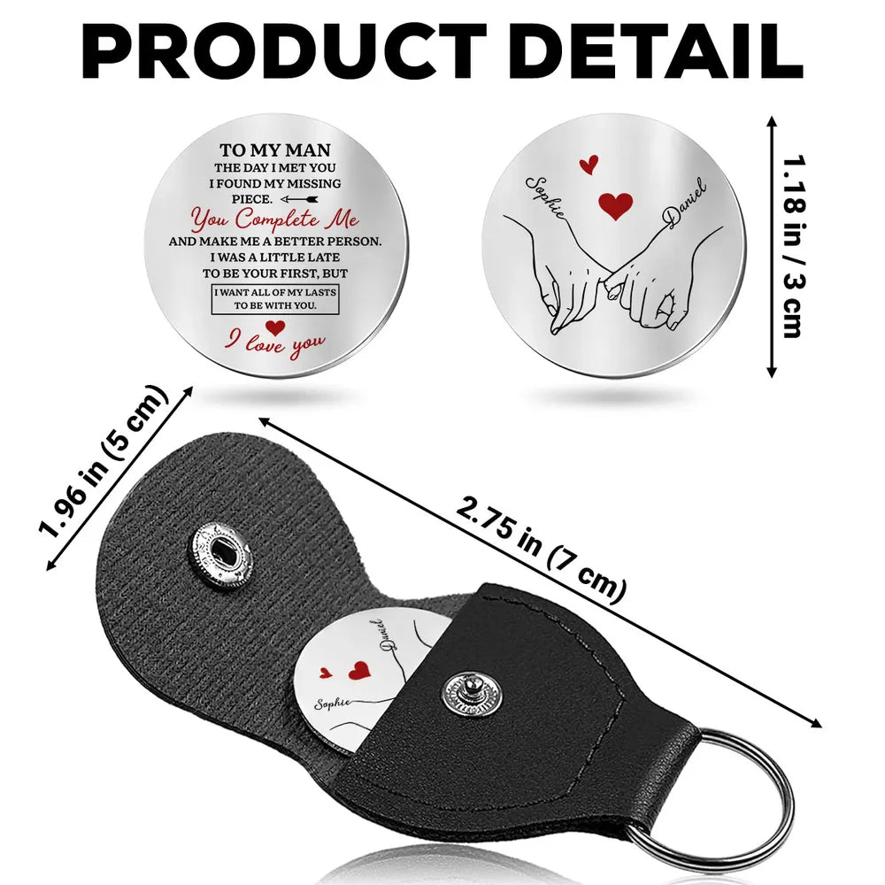 Personalized Keychain for Men - Engraved Romantic Gift for Anniversary Keychain MagicInPrints
