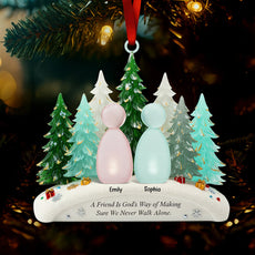 A Friend Is God's Way of Making Sure We Never Walk Alone - Personalized Christmas Ornament for Friends Ornament MagicInPrints