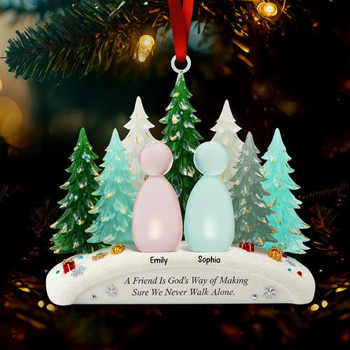 A Friend Is God's Way of Making Sure We Never Walk Alone - Personalized Christmas Ornament for Friends Ornament MagicInPrints
