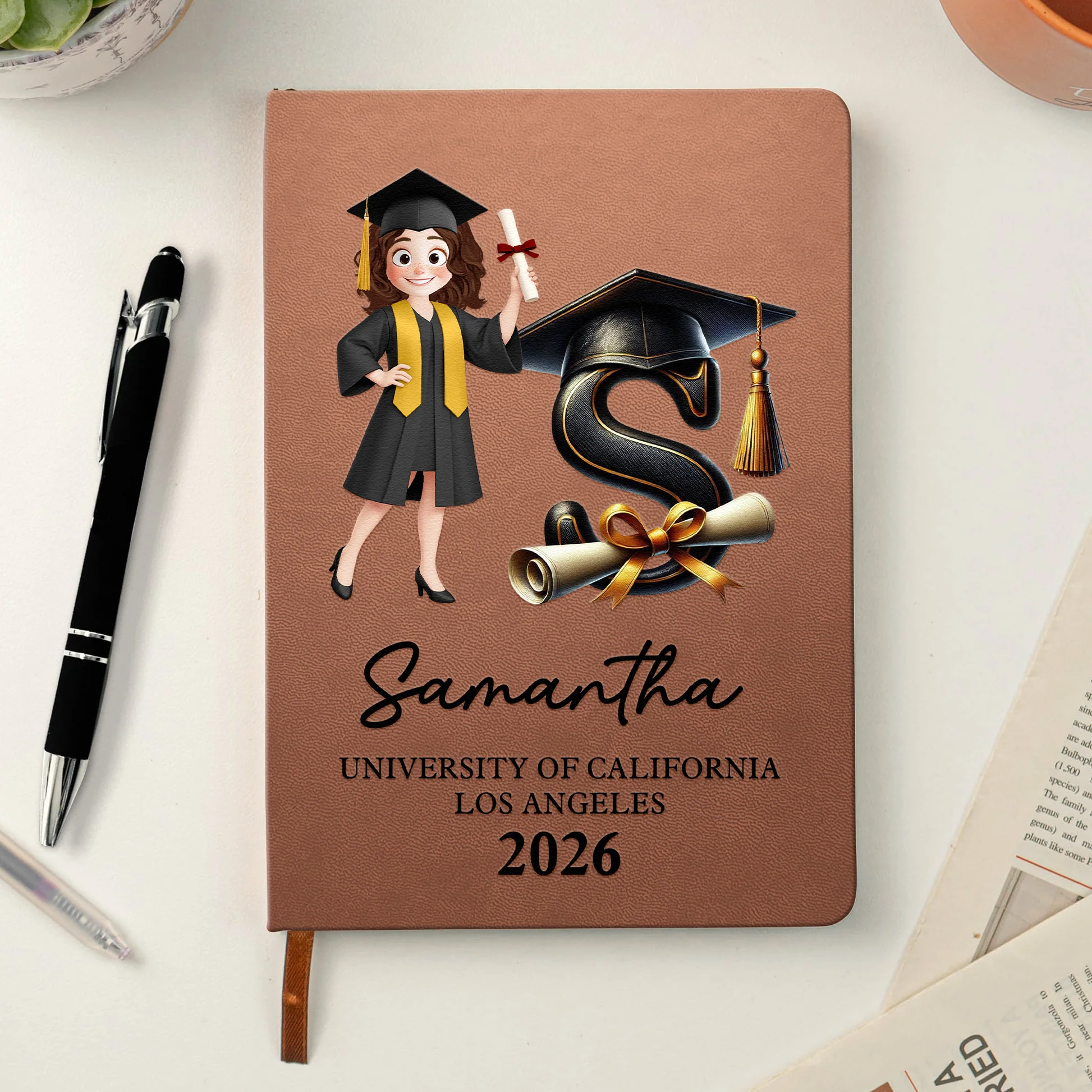 Personalized Graduation Journal for Students - Custom Name and Year Keepsake Stationery MagicInPrints