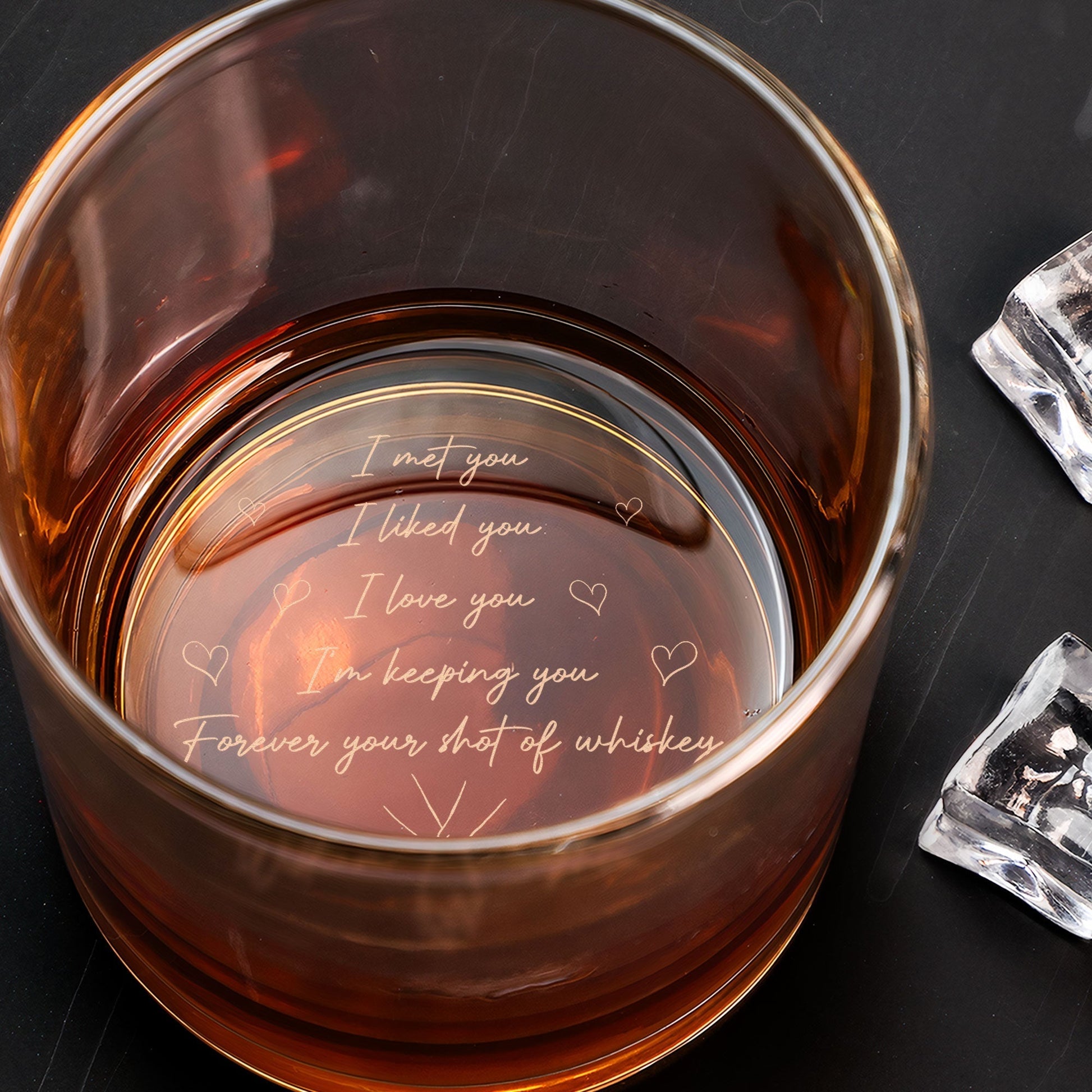 Personalized Engraved Whiskey Glass for Couples - Romantic Gift for Anniversaries Cup MagicInPrints