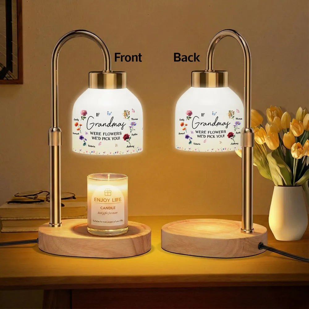 Personalized Grandma Lamp with Floral Design - Heartfelt Gift for Grandmothers Lamp MagicInPrints