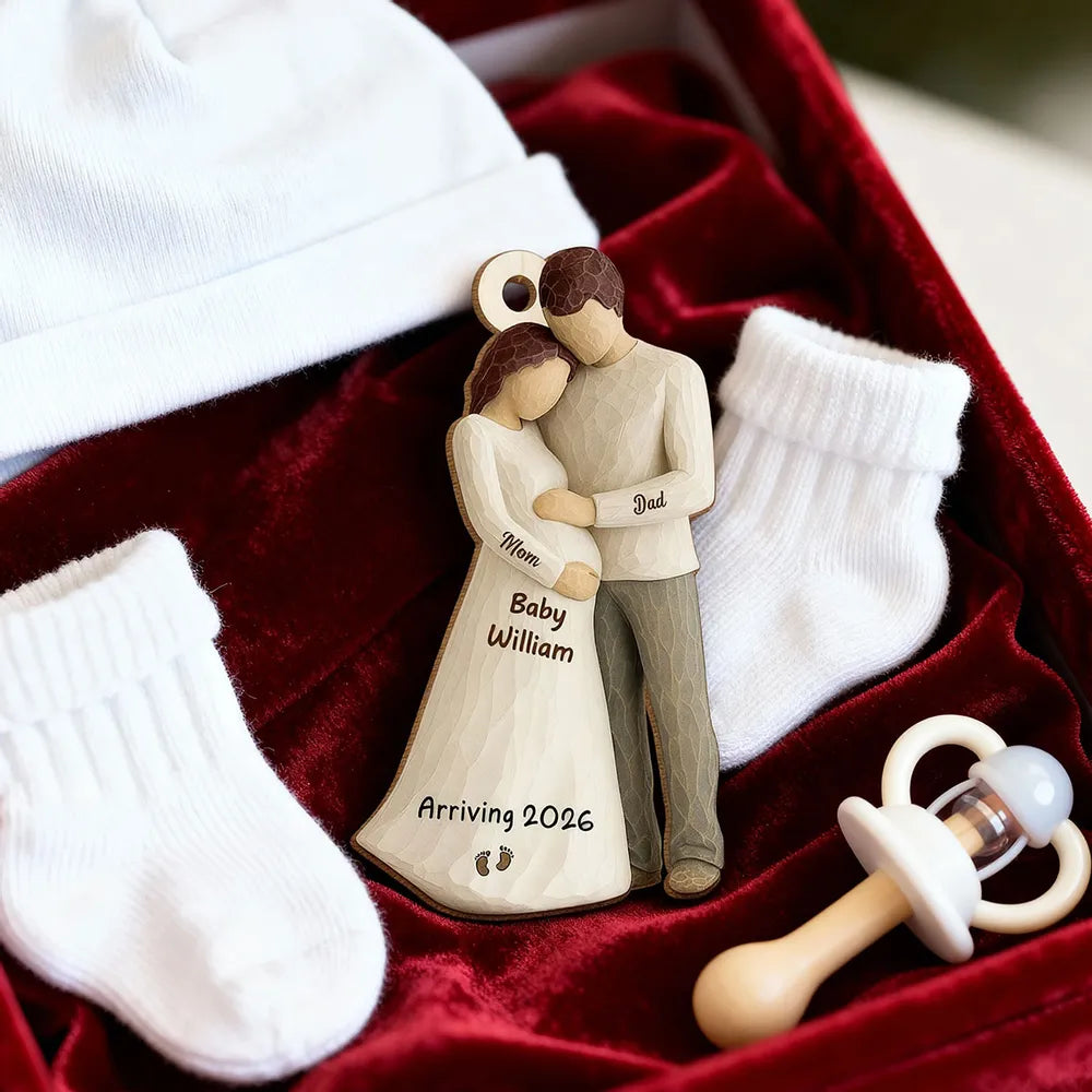 Personalized Expecting Parents Ornament for Baby Announcement - Christmas Keepsake Ornament MagicInPrints