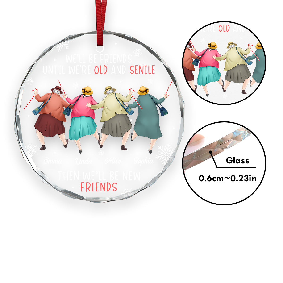 Personalized Friendship Ornament for Seniors - Sentimental Gift for Christmas Ornament MagicInPrints