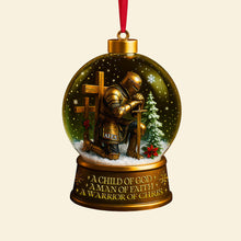 Load image into Gallery viewer, A Child of God, A Man of Faith - Personalized Warrior Ornament Ornament PopCulturePrints
