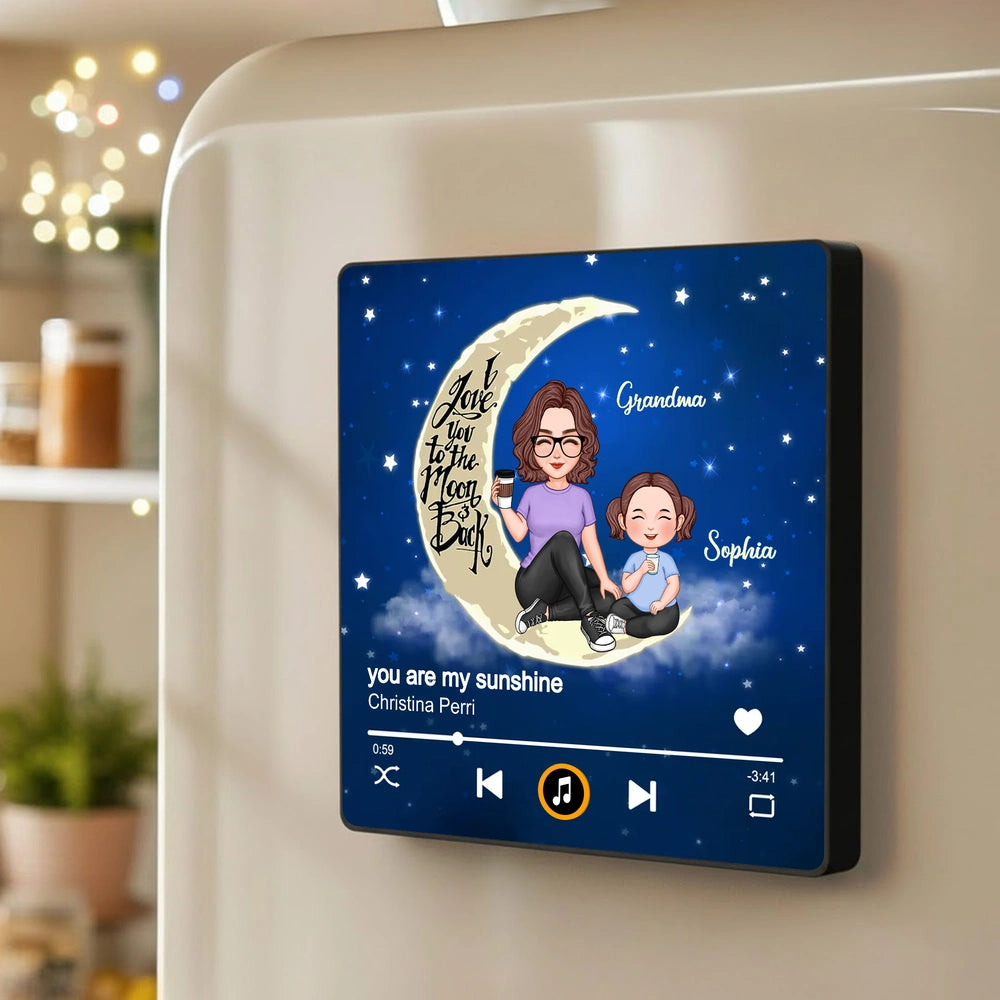 Personalized Music Plaque for Grandma and Grandchild - Sentimental Gift Fridge Magnet MagicInPrints