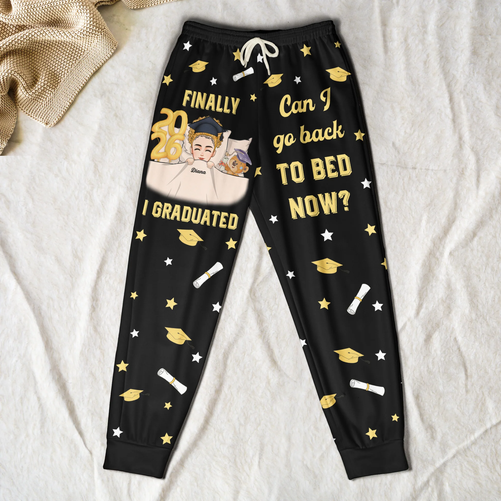 Custom Graduation Pajama Pants for Graduates - Fun Sleepwear Gift Pants MagicInPrints