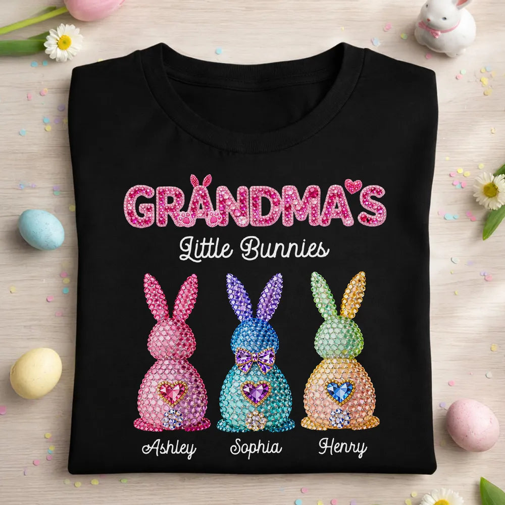 Personalized Grandma's Little Bunnies T-Shirt for Family - Easter Gift Cloth MagicInPrints