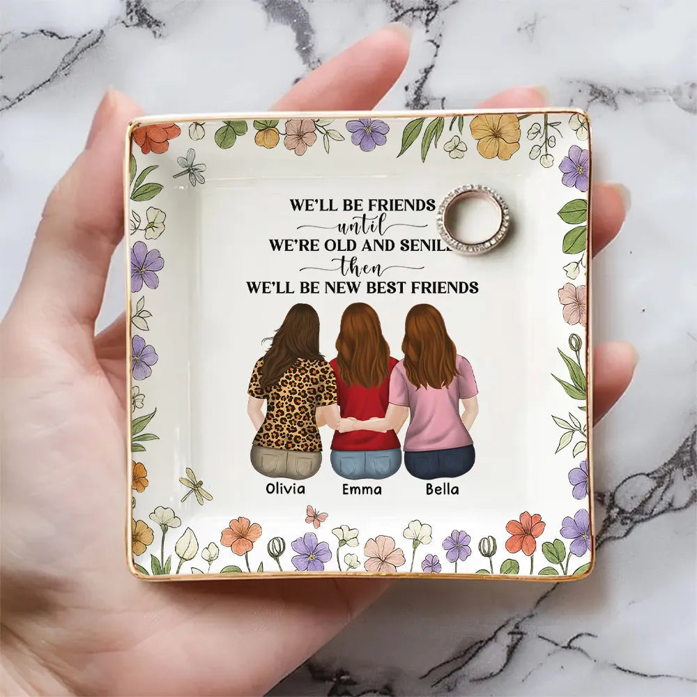 Personalized Best Friends Decorative Plate - Sentimental Gift for Friendship Jewelry MagicInPrints