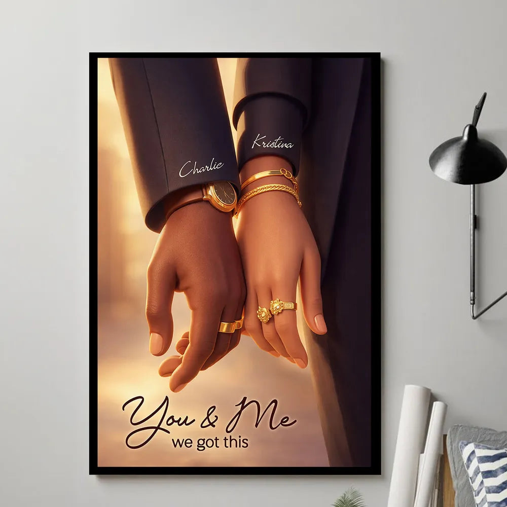 Personalized Couple's Hand-Holding Art Print for Home Decor - Romantic Gift Poster or Canvas MagicInPrints