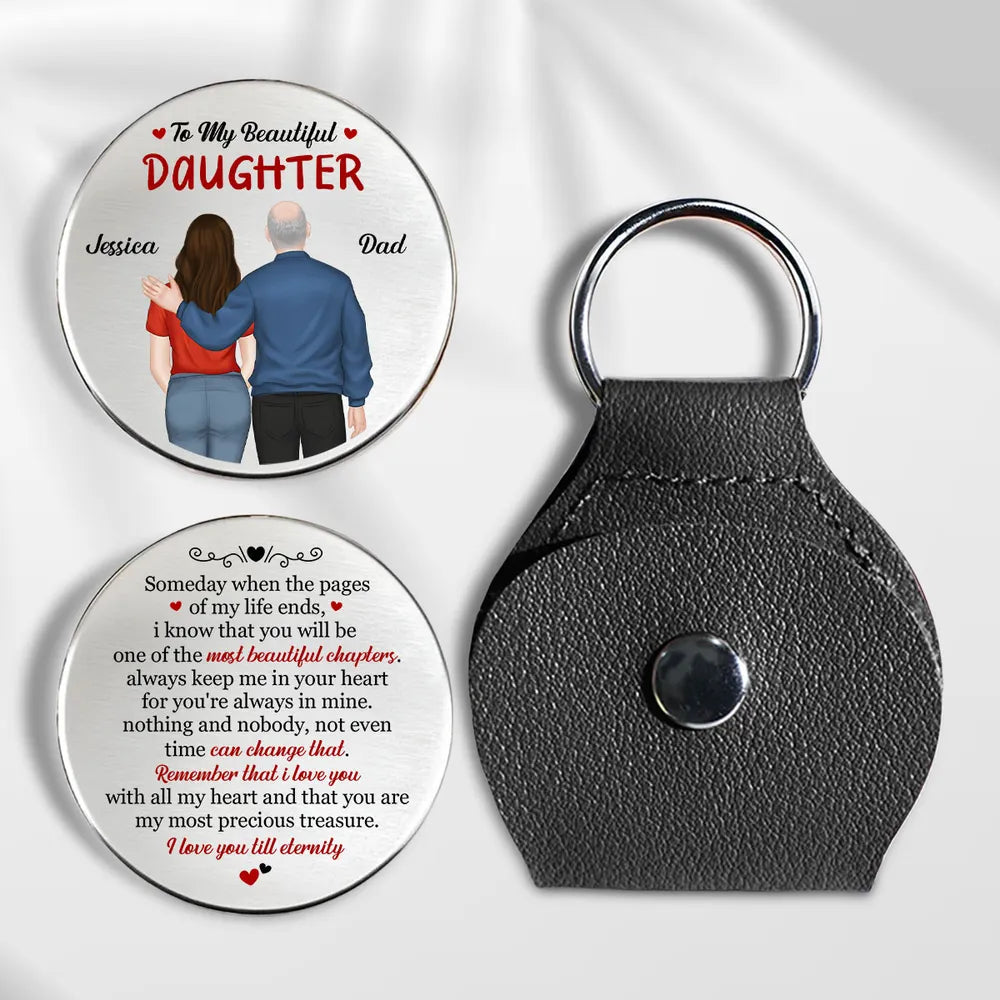 Personalized Keychain for Daughter from Dad - Sentimental Gift Keychain MagicInPrints