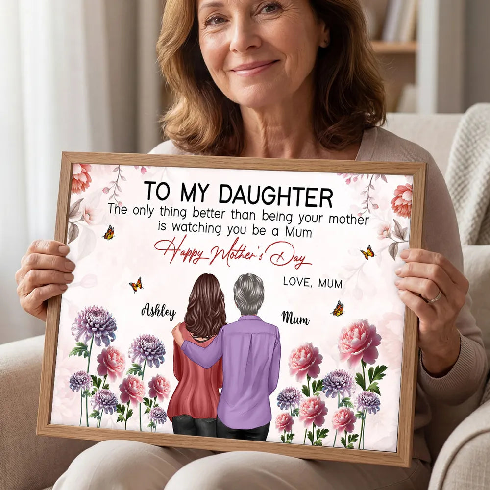 Personalized Mother-Daughter Canvas Print - Sentimental Gift for Mother's Day Poster or Canvas MagicInPrints