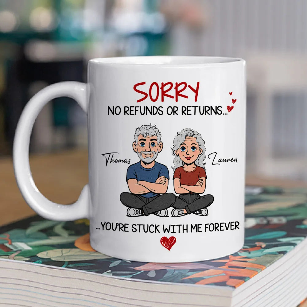 Custom Cartoon Couple Mug for Anniversary - Funny Gift for Partners Cup MagicInPrints