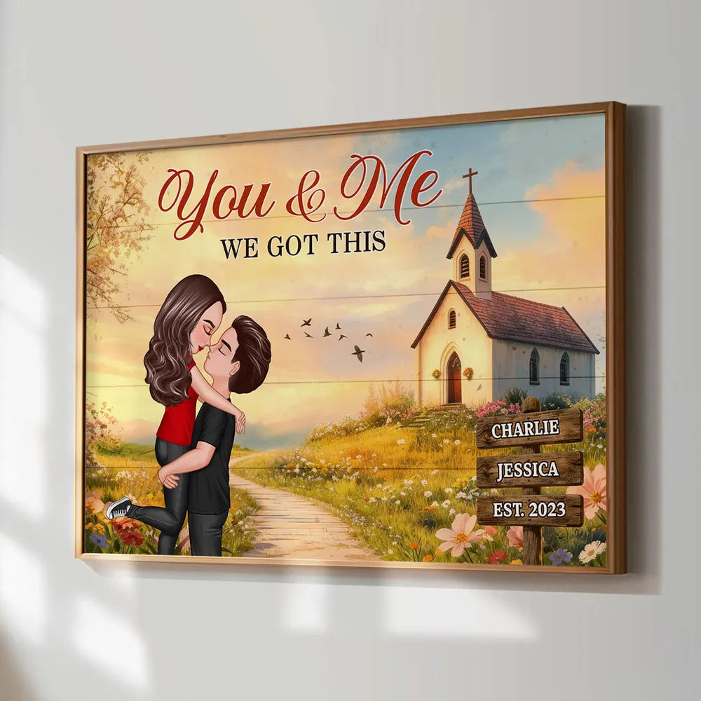 Personalized Romantic Couple Art Print for Home Decor - Anniversary Gift Poster or Canvas MagicInPrints