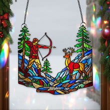 Load image into Gallery viewer, “Books &amp; Ghosts: A Spooky Delight” - Spooky Ghost Suncatcher Ornament, Personalized Gift for Book Lovers Ornament MagicInPrints
