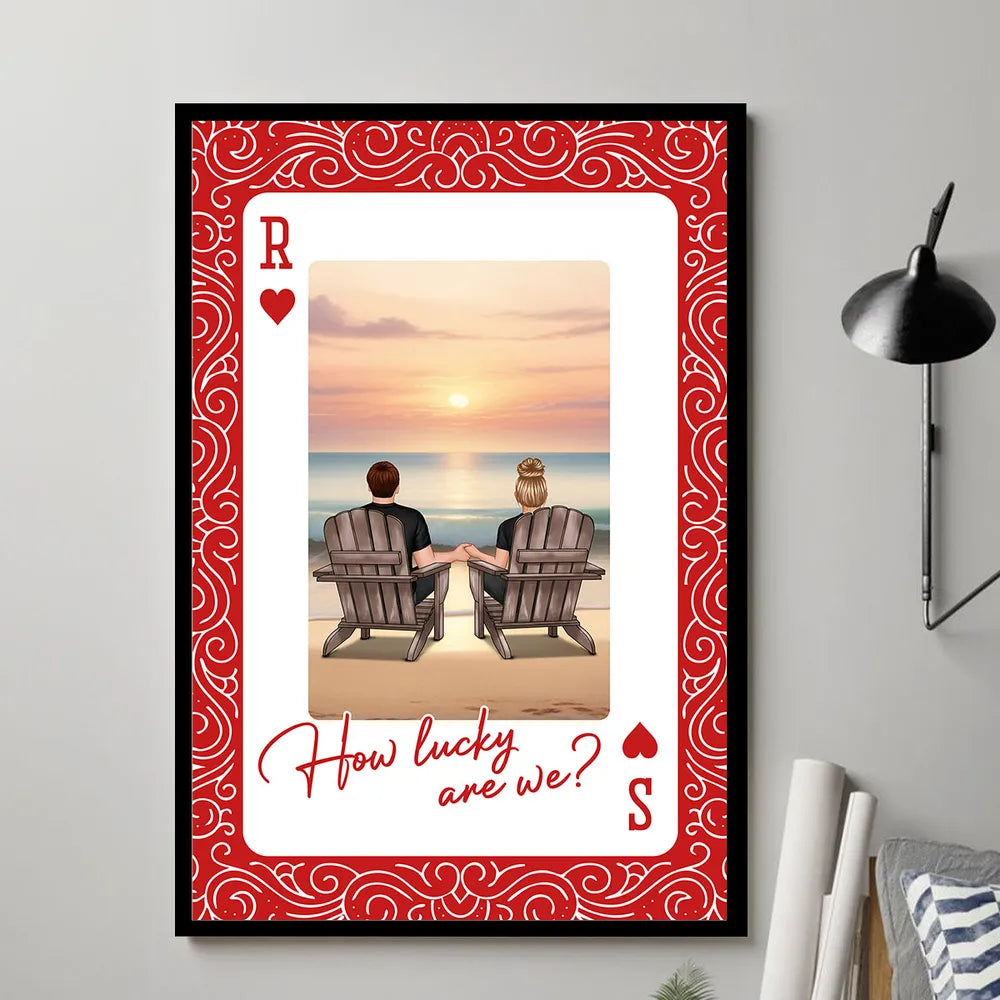 Personalized Romantic Beach Sunset Canvas for Couples - Anniversary Gift Poster or Canvas MagicInPrints