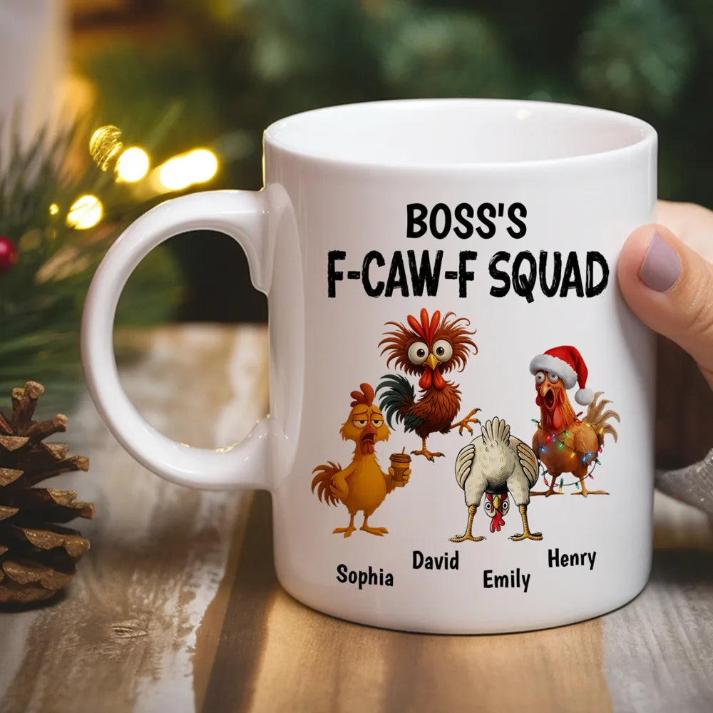 Personalized Funny Chicken Mug for Boss - Holiday Gift Cup MagicInPrints