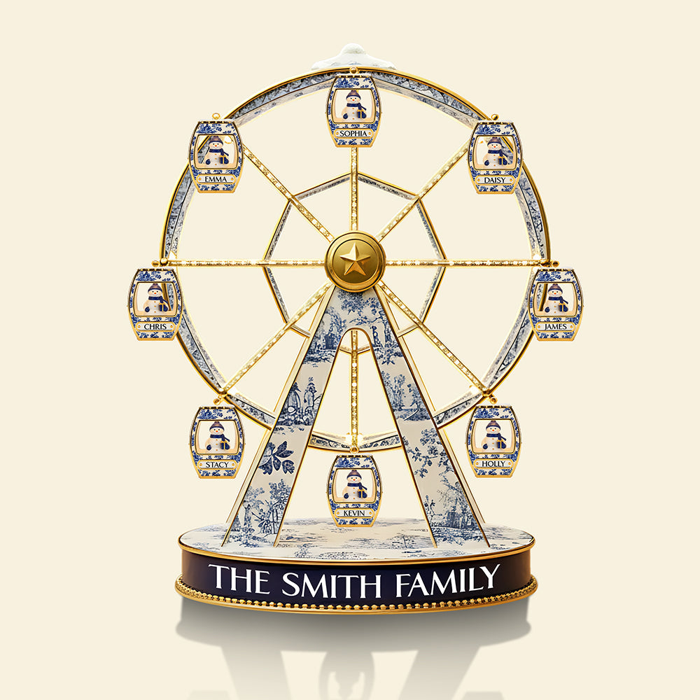 “Family Togetherness in Celebration!” - Personalized Snowman Family Acrylic Plaque - Custom Gift for Christmas, Family and Friends Shaped Plaques MagicInPrints