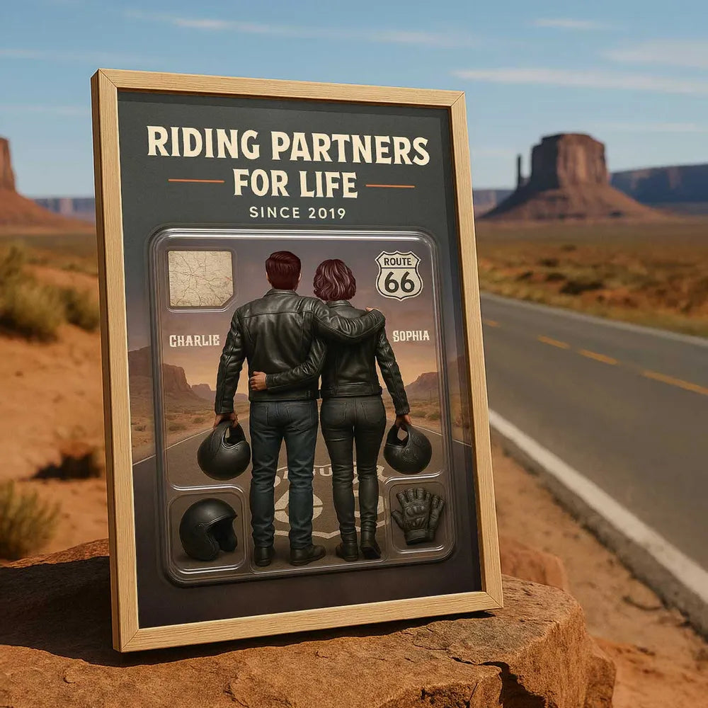 Personalized Riding Partners for Life Poster for Couples - Anniversary Gift Poster or Canvas MagicInPrints