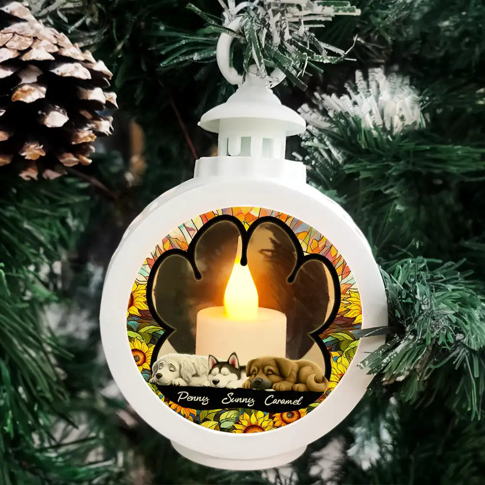 Illuminate Your Memories – Personalized Candlelight Lantern Ornament – Gift for Dog Lovers Lantern Ornament MagicInPrints
