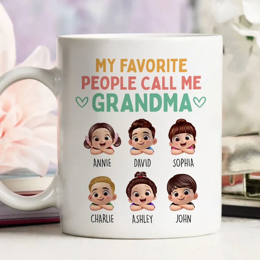 Personalized Grandma Mug for Grandchildren - Heartwarming Gift for Family Cup MagicInPrints