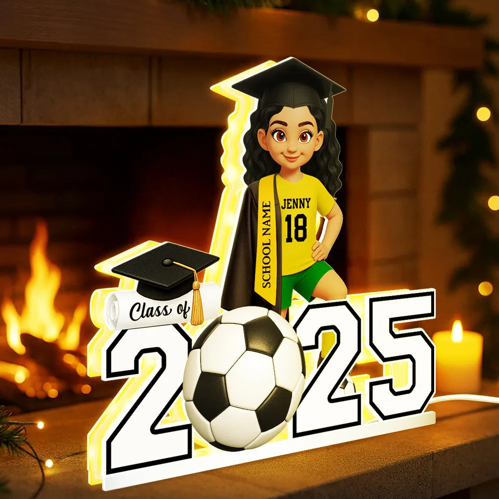 Personalized Graduation Soccer Gift for Kids - Class of 2025 Plaque MagicInPrints