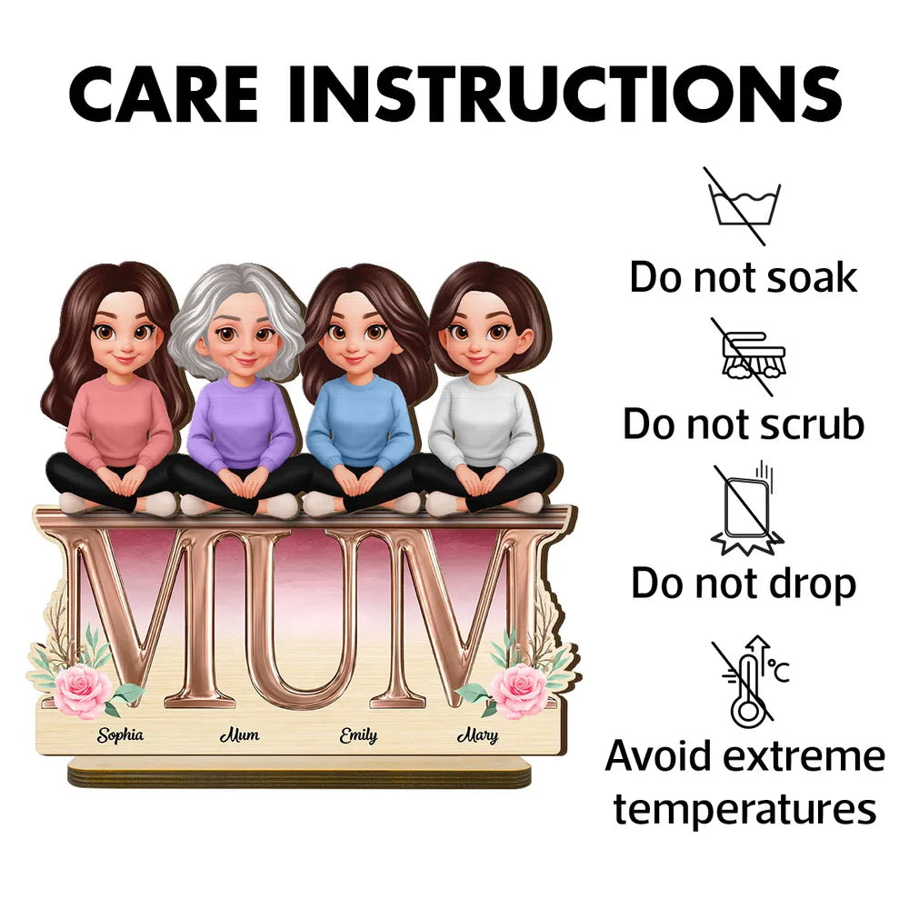 Custom Family Figurine Plaque for Mum - Personalized Gift for Mother's Day Plaque MagicInPrints