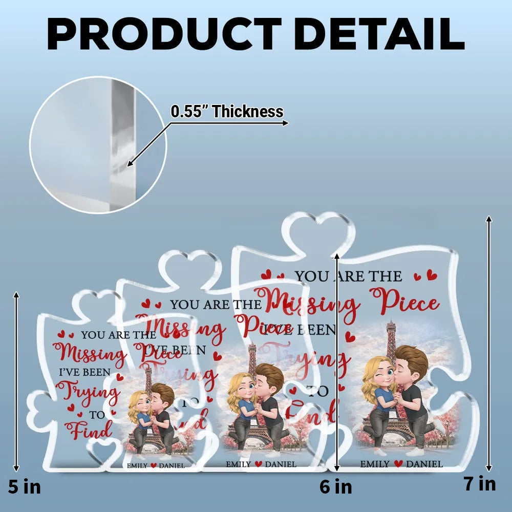 Personalized Acrylic Puzzle Keepsake for Couples - Romantic Gift Plaque MagicInPrints
